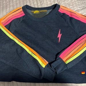 Aviator nation cropped crew neck